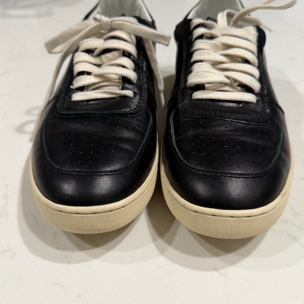 Stuart Weitzman Black and Cream Women's Leather Sneakers - Picture 7 of 8